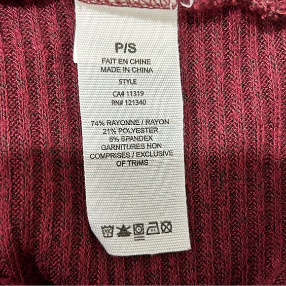 GARAGE Deep Red Long-sleeve Blouse in Women's Size Small - Picture 5 of 7